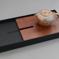 Steel & Bamboo Tea Tray