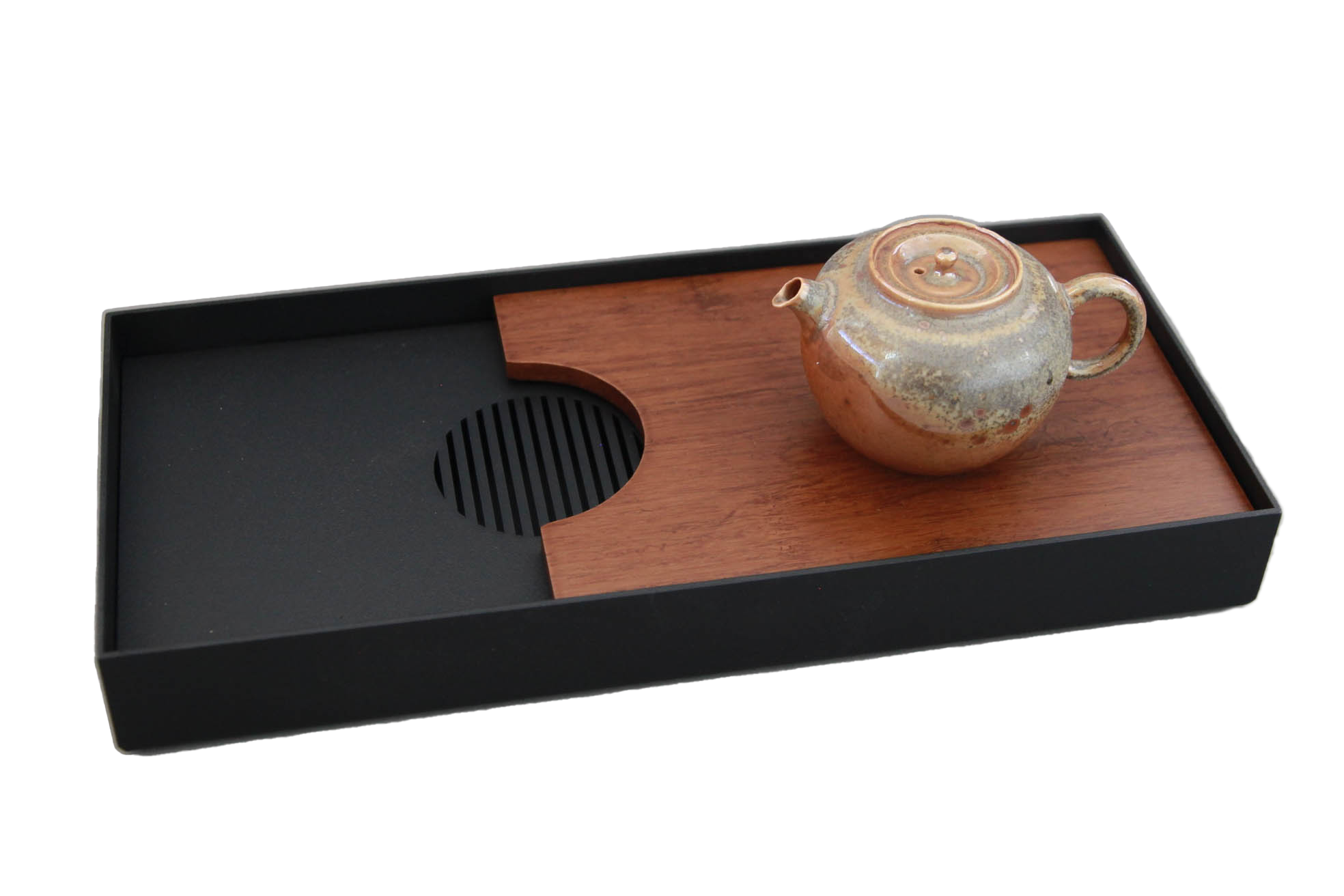 Steel &amp; Bamboo Tea Tray