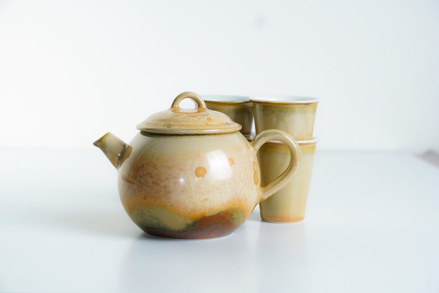 Soda Glazed Teapot Set #66