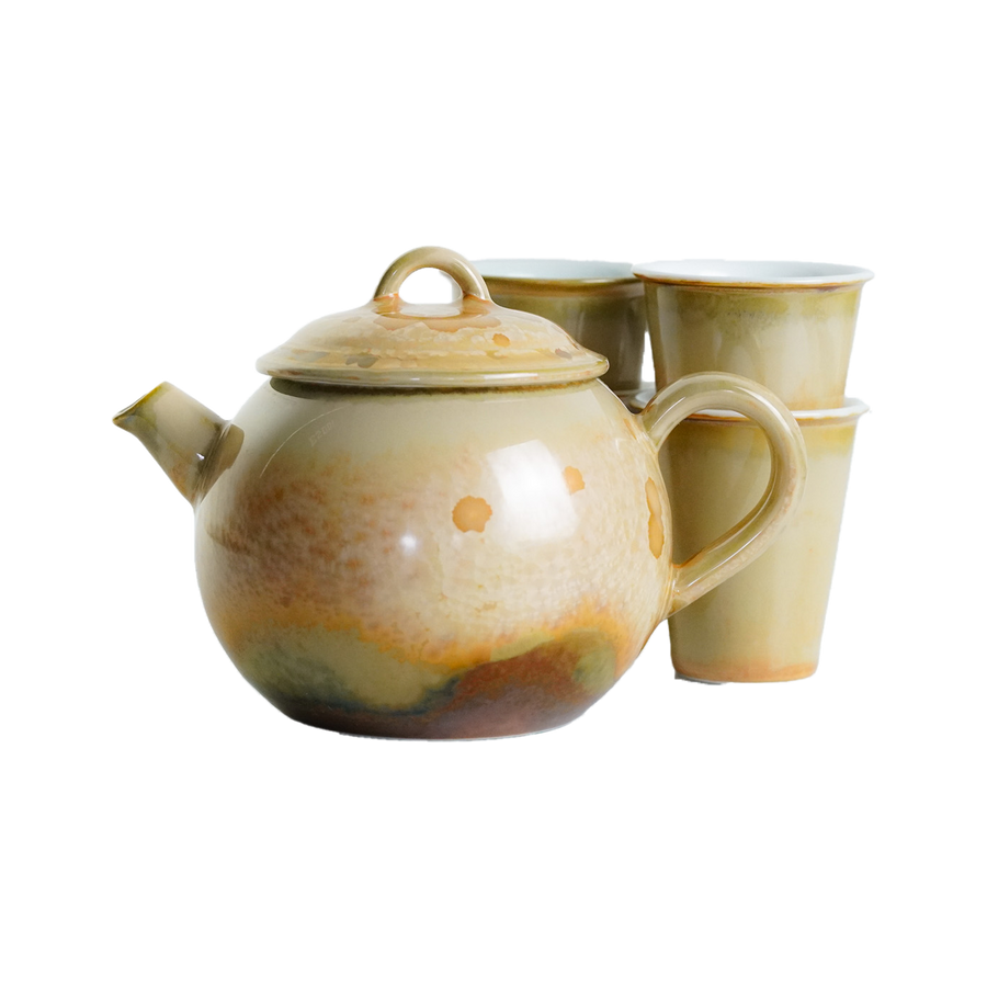 Soda Glazed Teapot Set #66