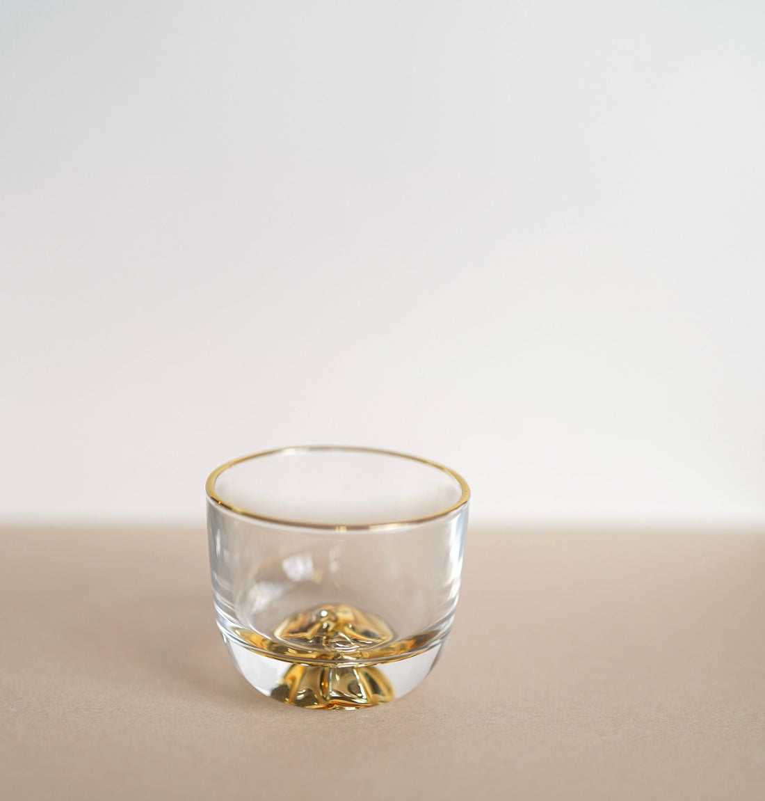 Golden Mountain Glass Tea Cup